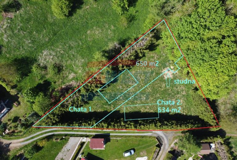 POZEMEK 1284 M2 K VÝSTAVBĚ 2 REKREAČNÍCH DOMŮ V SUŠICI POD KALICHEM