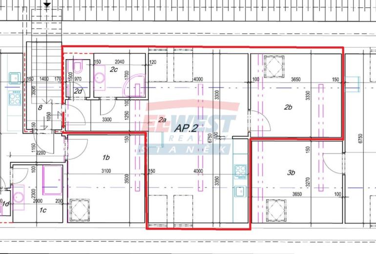 Prodej klimatizovaného apartmánu č.2  2+kk v Rezidenci Jiřičné u Sušice, Šumava