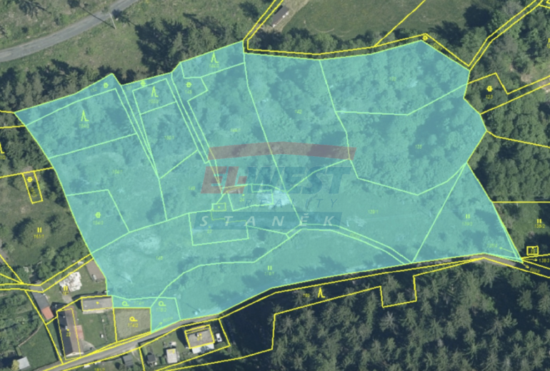 Prodej souboru pozemků 15 955 m2 s možností výstavby 2 objektů v Šimanově na Šumavě