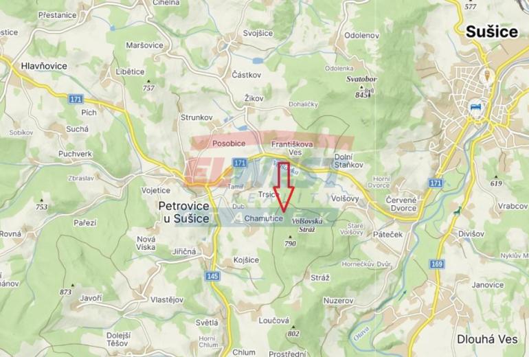 Prodej lesního pozemku 18 883 m² – Trsice, Petrovice u Sušice