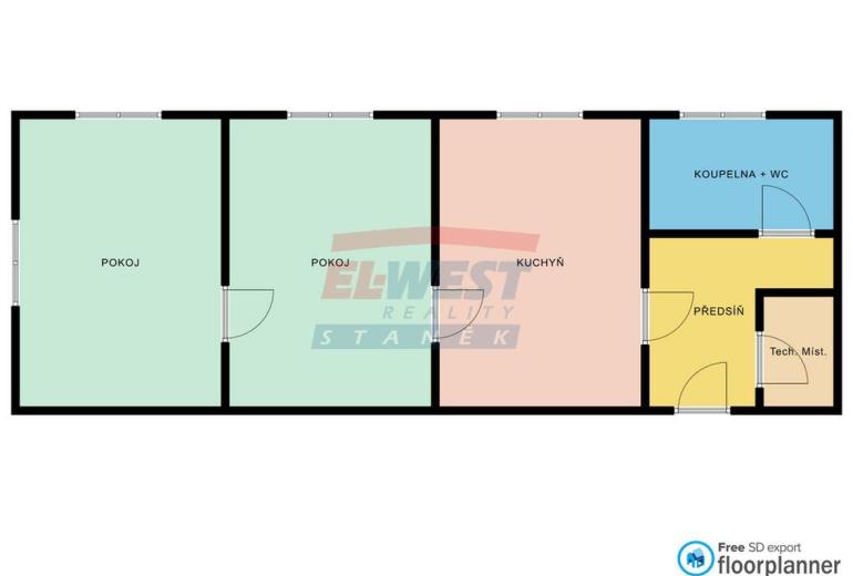 Prodej prostorného bytu 2+1 (99,9 m²) na Šumavě