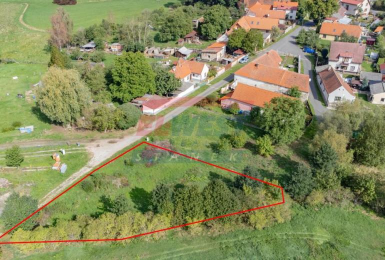 Prodej stavebního pozemku v Bobíně u Horažďovic