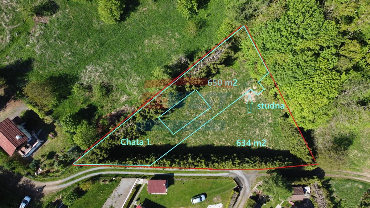 Prodej pozemku 650 m2 k výstavbě chaty v Sušici