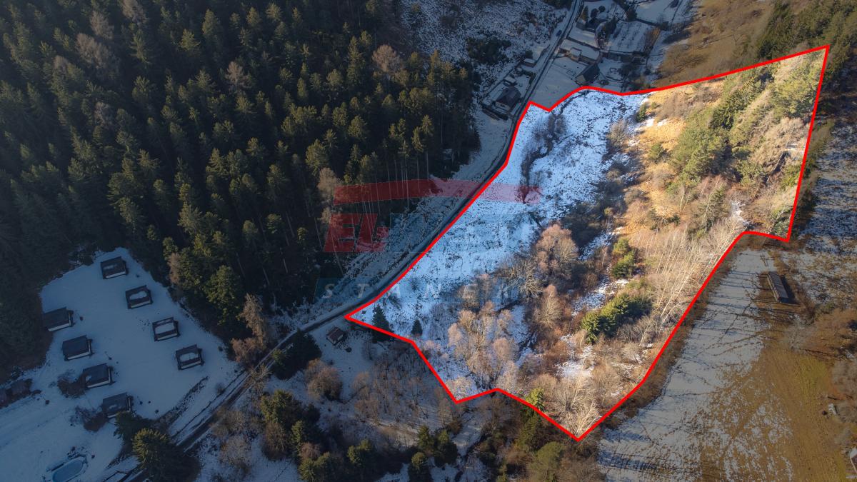 Prodej souboru pozemků 14 408 m2 s možností výstavby 2 objektů v Šimanově na Šumavě