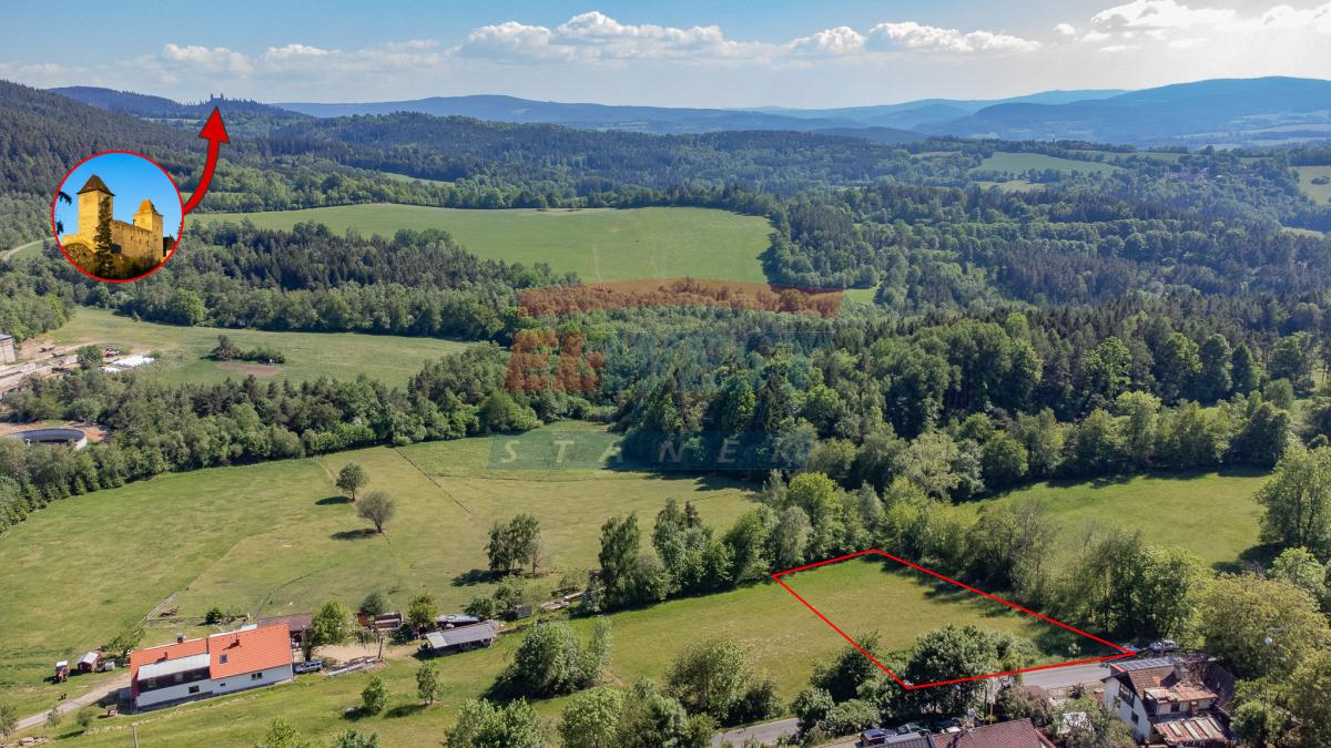 Stavební pozemek na Šumavě s výhledem na Kašperk